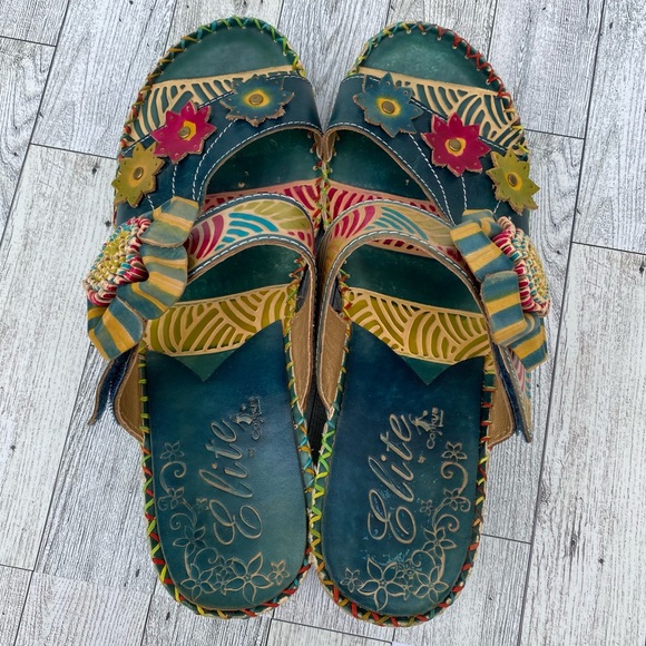 Elite Womens Love Slide Wedge Sandals Size 10 - Picture 8 of 12